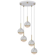 Hikaru Marble-look 5 Light Pendant
